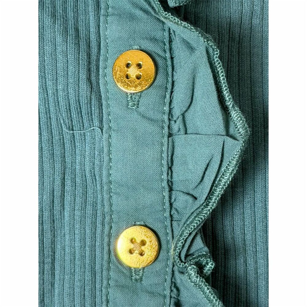 J.Crew Women's XS Ruffle Collar Long Sleeve Blouse Blue Casual Top - Picture 3 of 10
